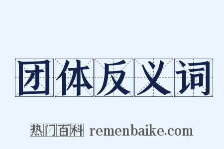 团体反义词是什么意思的图片